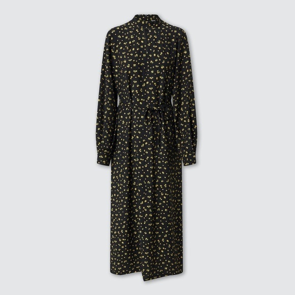 NWT EDITED Dalary maxi dress black and yellow pattern 🌻 - Picture 7 of 8